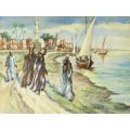 Denzo Koenig - Morrocco harbor scene - A stunner at a low price, act now!!