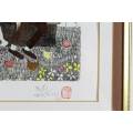 Pieter vd Westhuizen - Couple on bench with chickens - Stunning! - Bid now!
