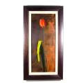 Munro - Red & orange tulip with green leaf to the left - Beautiful!! Bid now!!