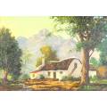 JL Faure - Farmhouse with large trees and mountains - Beautiful! - Bid now!