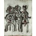 Dirk Meerkotter - Abstract figures - A beautiful limited edition etching! Bid now!