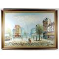 Mydan - Paris Street scene - A beautiful oil painting! - Low price, bid now!!