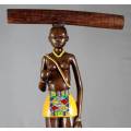 HR Mbhele Carving - Traditional Woman - Straw Mat - Lovely Display Piece!! Low price!!- Bid now!!