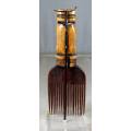 African Comb With Carved Bone Handle on Stand - Lovely Display Piece!! Low price!!- Bid now!!