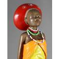 HR Mbhele - Woman With Baby holding hoe - Lovely Display Piece!! Low price!!- Bid now!!