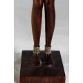 HR Mbhele-Traditional Woman Carrying Pumpkin -Lovely Display Piece!! Low price!!- Bid now!!