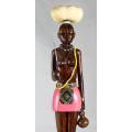 HR Mbhele-Traditional Woman Carrying Pumpkin -Lovely Display Piece!! Low price!!- Bid now!!