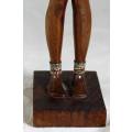 HR Mbhele-Traditional Woman Carrying Basket Vegetables-Lovely Display Piece!! Low price!!- Bid now!!