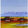 Jan Brand - Wine farm with mountains - A beautiful treasure! - Investment art, bid now!