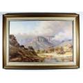Thomas Hacking - River with clouded mountains - Stunning!! - Bid now!