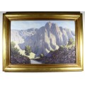 RG Roelofz - Mountain scene - Magnificent investment art!! - 89cm x 59cm - Bid now!