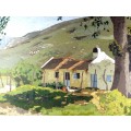 Alan Maling - House at the foot of mountains - Magnificent investment art! - 90cm x 68cm - Bid now!