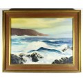 Joan Barnshaw - Seascape - A beautiful oil painting! - Bid now!!