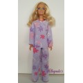 Flannel pajamas for Barbie dolls