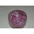 Stunning BUBBLE TWIST PINK AND WHITE PAPERWEIGHT. UNUSUAL