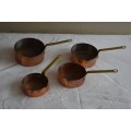 OLD FUNCTIONAL COPPER MEASURING CUPS