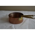 OLD FUNCTIONAL COPPER MEASURING CUPS
