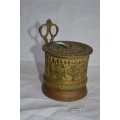 Victorian Brass String Box & Scissors 19th Century Reduced