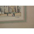 lovely signed hand colored lithograph by Barday
