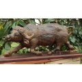 SPECIAL ### Justice Ncube large from the 80`s ironwood carved buffalo of rosewood base