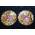 PAIR Stunning framed Limoges hand painted wall plaques