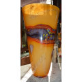 Very Large hand blown one of a kind glass vase 44cm tall