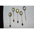 5 coffee spoons epns Vintage art deco