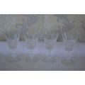 4 exquisite chrystal sherry glassed