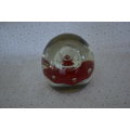 Stunning clear and red paper weight