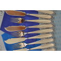 Very nice German Roneusil s/s fish knives and forks