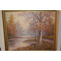 Oil on canvas Autumn scene CANTRELL