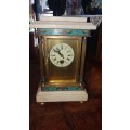 Cloisonne,brass and marble mantle clock Reduced