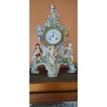 ###Ceramic  four seasons mantle clock BEAUTIFUL
