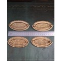 Set of 4 brass drawer handles
