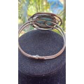 Studio hand crafted Turquoise bracelet spring latch adjustable