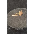 Mens gold plated tie pin