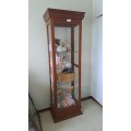 Luxurious tall solid Rose wood display cabinet