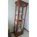 Luxurious tall solid Rose wood display cabinet