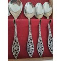 Royal Dutch Silverworks vintage teaspoons and sugar spoon