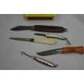 Lot of miniature pocket knives and others