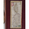 Roman Corsica & Sardinia Mediterranean Island 1711 Senex engraved hand color map