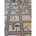 Very Cute child`s hand made quilt for boy or girl width 120cm length 182cm