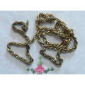 GOLD TONED CHAIN LOVELY TWIST 61.5 CM LONG