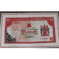 Reserve Bank Of Rhodesia $2  Tea cloth