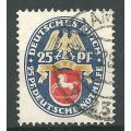 Germany 1928 Welfare Fund 25pf+25pf Wmk VERTICAL. FU SG 449a CV 750 Pounds. Sold as is.
