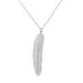 ***CUTE***FEATHER SILVER PENDANT NECKLACE