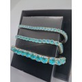 Bracelets X 3 : Turquoise (Aqua) Stones with elastic