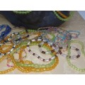 Bracelets : Lot of 28 with Elastic Beads