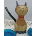 VINTAGE : Wooden Kitten