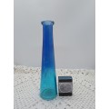 Glass Vases (1 Tall + 1 Short) : Royal Blue and Turquois